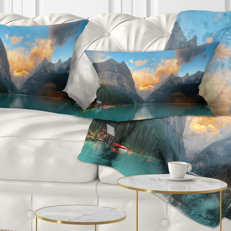 Coussin lombaire seascape lake louise banff park