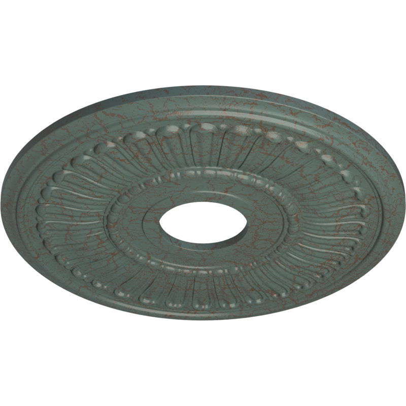 Médaillon de plafond H 16 po x l 16 po x P 0,75 po Melonie, Craquelure tourbillon de nuage