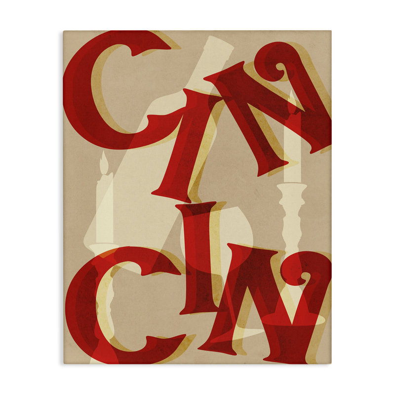 Toile Cin Cin Wine & Candles, design par Lil 'Rue, H 20 po x l 16 po