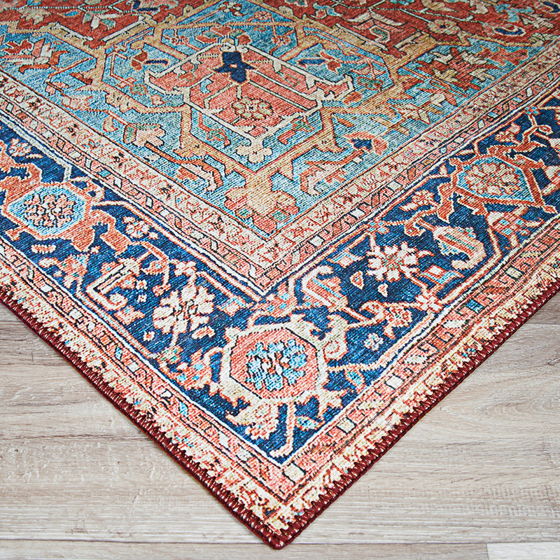 Tapis rouge antidérapant Hallsville, 8 pi x 10 pi