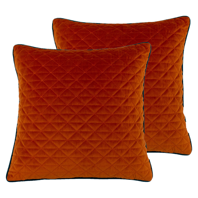 Geometric Square Cushion, Jaffa/Teal