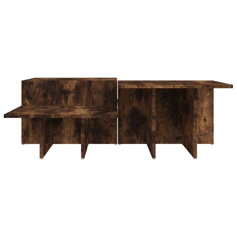 Table basse simple Ceciel, Chêne fumé