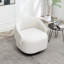 Fauteuil demi-tonneau pivotant rembourré Calik-561925049