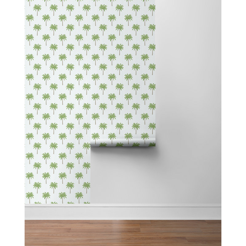 Mancora Stripe Palm - Palm Peel and Stick Wallpaper Roll 20.5 in. W x 18 ft. L