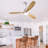 Low Profile 52 Inch Integrated LED Ceiling Fan With Light Kit And Remote Control For Living Room