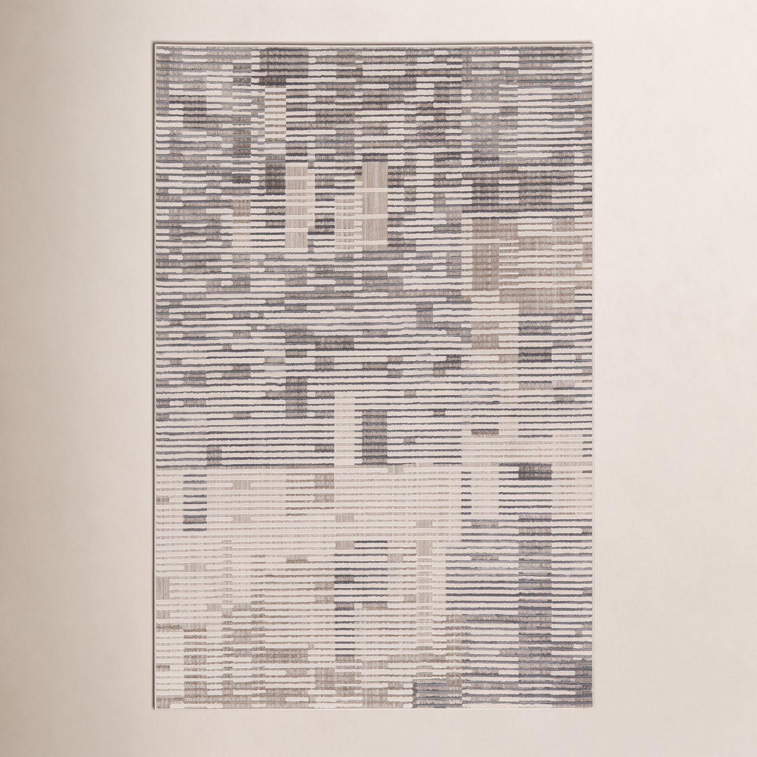 Erwin Gray/Cream/Taupe Rug, Rectangle 5'3" x 8'