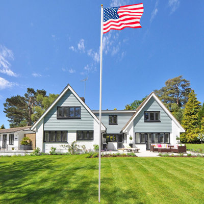 Fabry Aluminum Adjustable Telescoping Flagpole With Flag Included