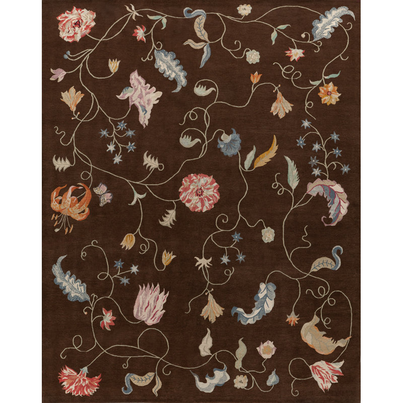 Floral Area Rug, Rectangle 10' x 14'