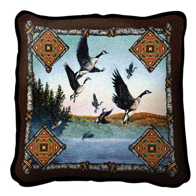 Coussin en coton Geese Lodge
