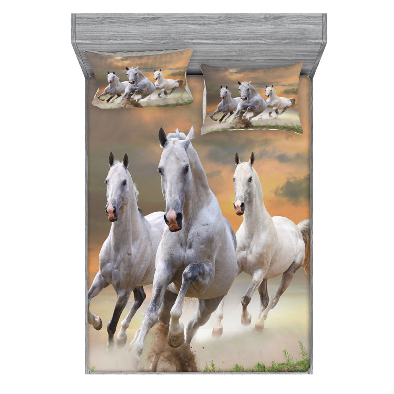 Microfiber Sheet Set, Queen Sheet Set with Fitted Sheet