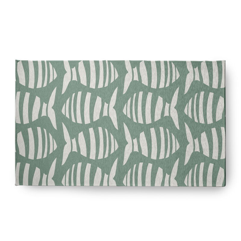 Tapis sauge à tissage plat Loreto, Rectangle 1 pi 6 po x 2 pi 6 po