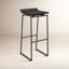 Tabouret de bar et de bar en bois de manguier massif Barlow-2102677844