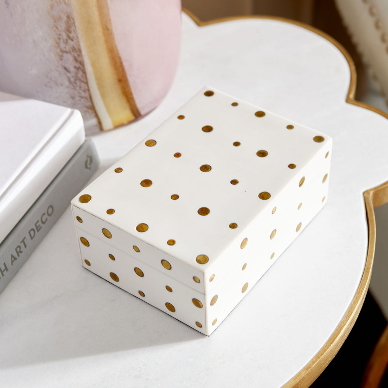 Resin Decorative Box, 3" H x 7.25" W x 5.25" D