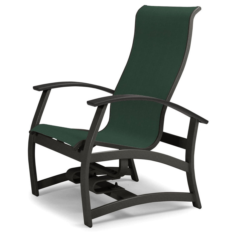 Chaise de patio pivotante à chat cachée Askar, Graphite classique P30, Graphite texturé, Vert forêt 22D Sunbrella® vert