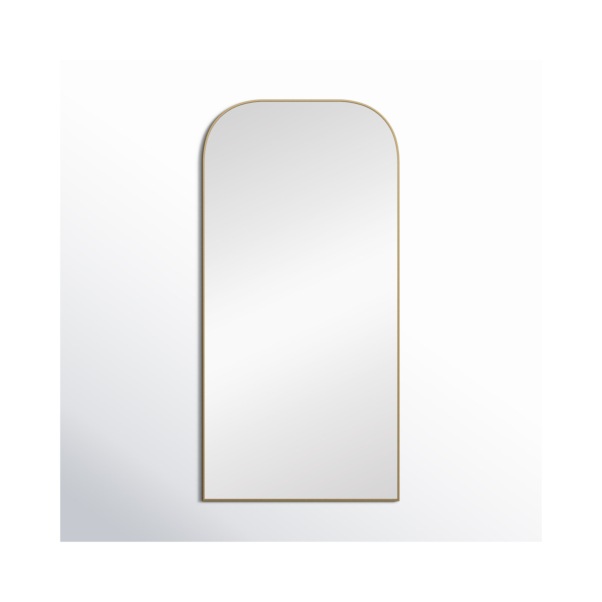 Sabine Metal Wide Arch Wall Mirror, 72" x 35", Brass