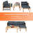 Menzel Acacia Wood 3 - Person Patio Conversation Set with Cushions
