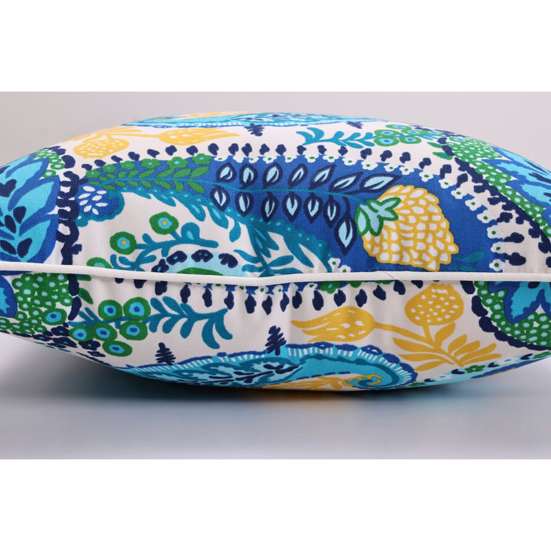 Paisley Outdoor Throw Pillow