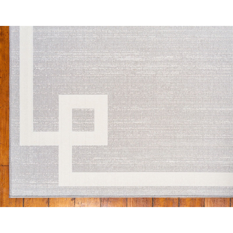 Tapis à motif géométrique gris Heights, Rectangle 4 pi x 6 pi