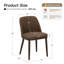 Chaise rembourrée moderne en tissu compact avec pieds en bois massif, dossier ergonomique incurvé, assemblage facile-1625233204