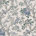 Blue Flower Bird Polyester/Gray Wood