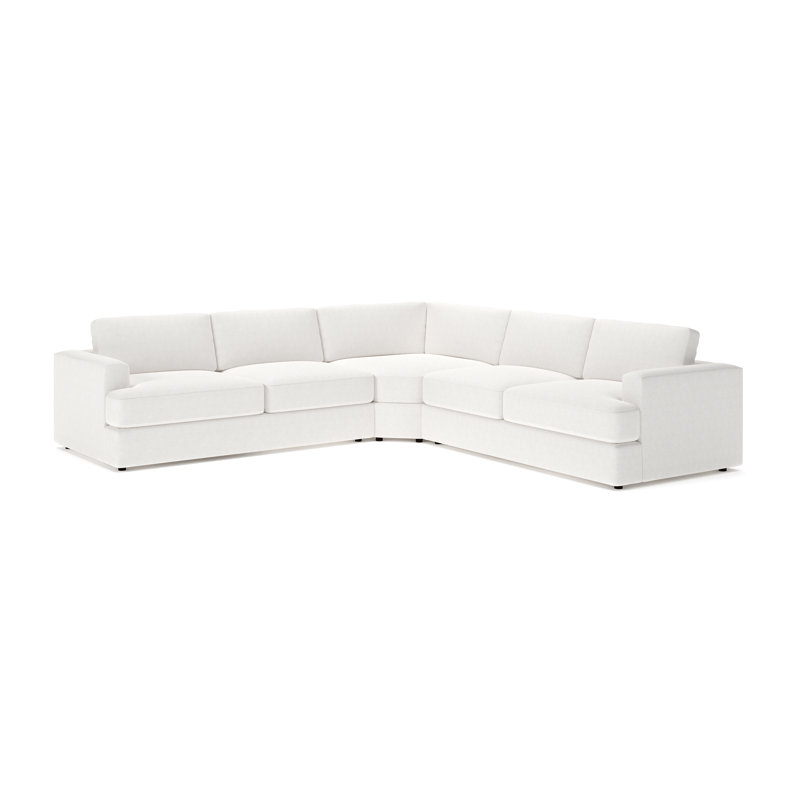 Canapé modulaire rembourré 3 pièces Cayden, Chenille Crypton® neige Nomad