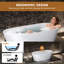 Baignoire de trempage autoportante à surface solide de 71 pouces KAKUSIGA pour salle de bain