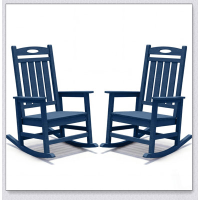 Oversized Outdoor Rocking Chair Set for Patio, Garden, and Lawn, Comfortable and Sturdy with Extra-Wide Seat and Tall Backrest