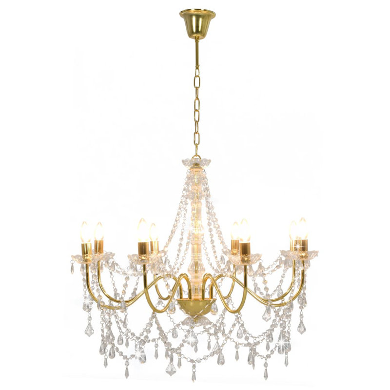 Cheever 8 - Light Candle Style Chandelier, Golden