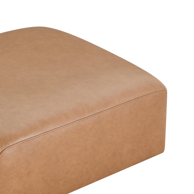  Morell 35.4" Genuine Leather Square Ottoman