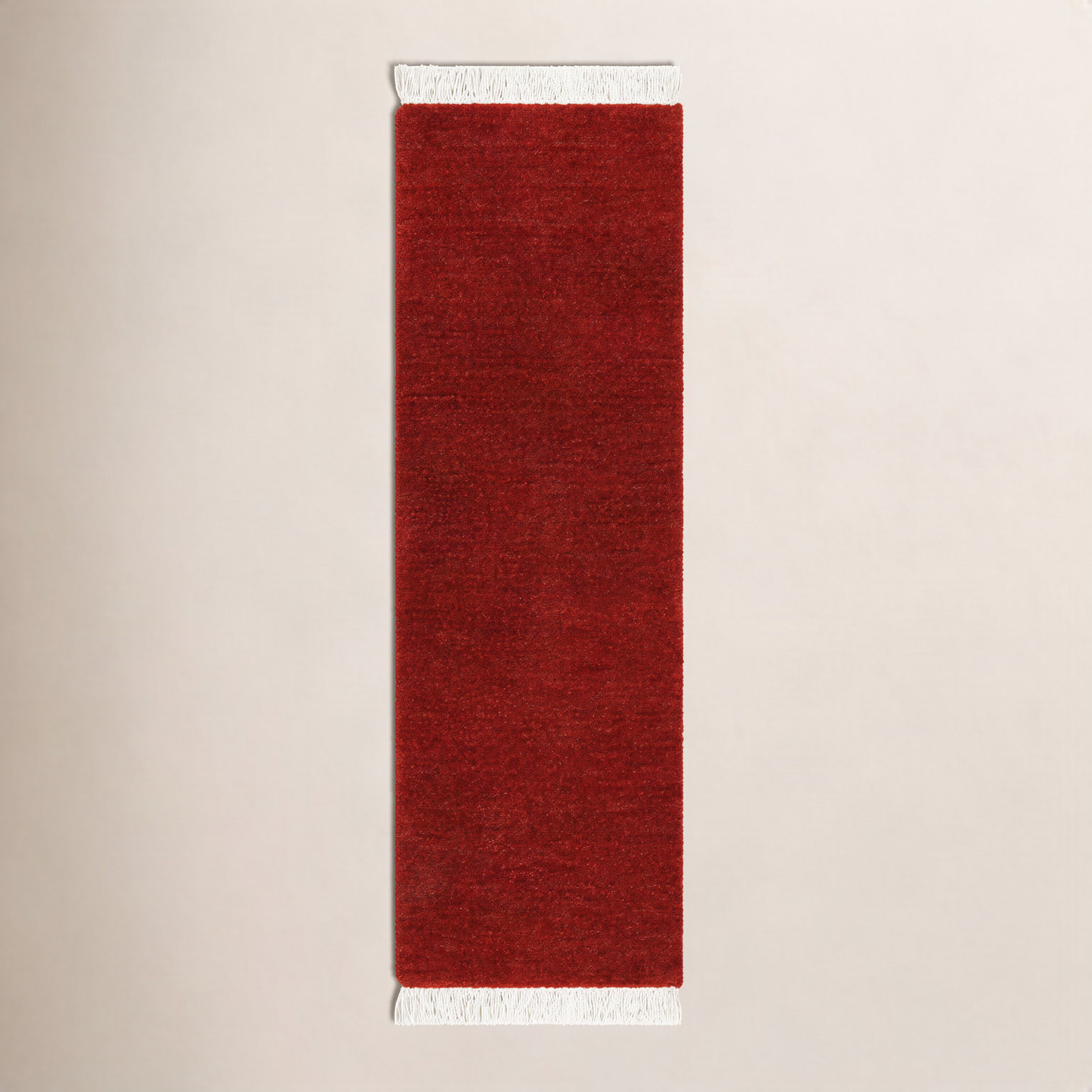 Clio Hand-Loomed Beige Wool Rug, Runner 3' x 10'