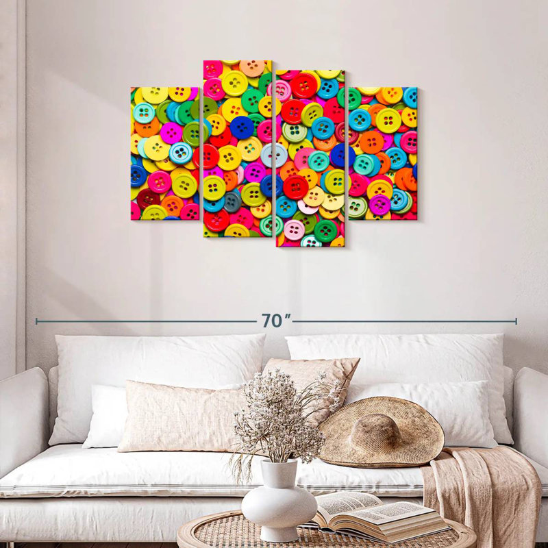 Buttons Collection, 27'' H x 43'' W