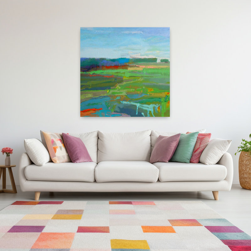 Vinalhaven 5, paysage abstrait contemporain, art naturel, H 48 po x l 48 po