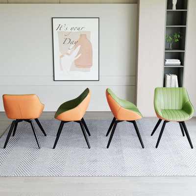 Ensemble de chaises de salle à manger en polyuréthane moderne, conception robuste, parfait pour les repas à la maison