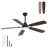 52 Inch Classics Ceiling Fan With Led Light 6 Speed Wind 5 Blades Remote Control DC Motor For Indoor-121071115-121071117