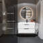Ensemble de meuble-lavabo mural simple 30 po avec lavabo, robinet en alliage de zinc et tiroirs à fermeture en douceur Ciarra Sharee-632810197