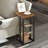 Naarden Rustic C Shaped Table Foldable End Table Industrial Side Sofa Tables Living Room