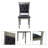 Farmhouse Gray Tufted Upholstered Dining Chairs, Set of 2