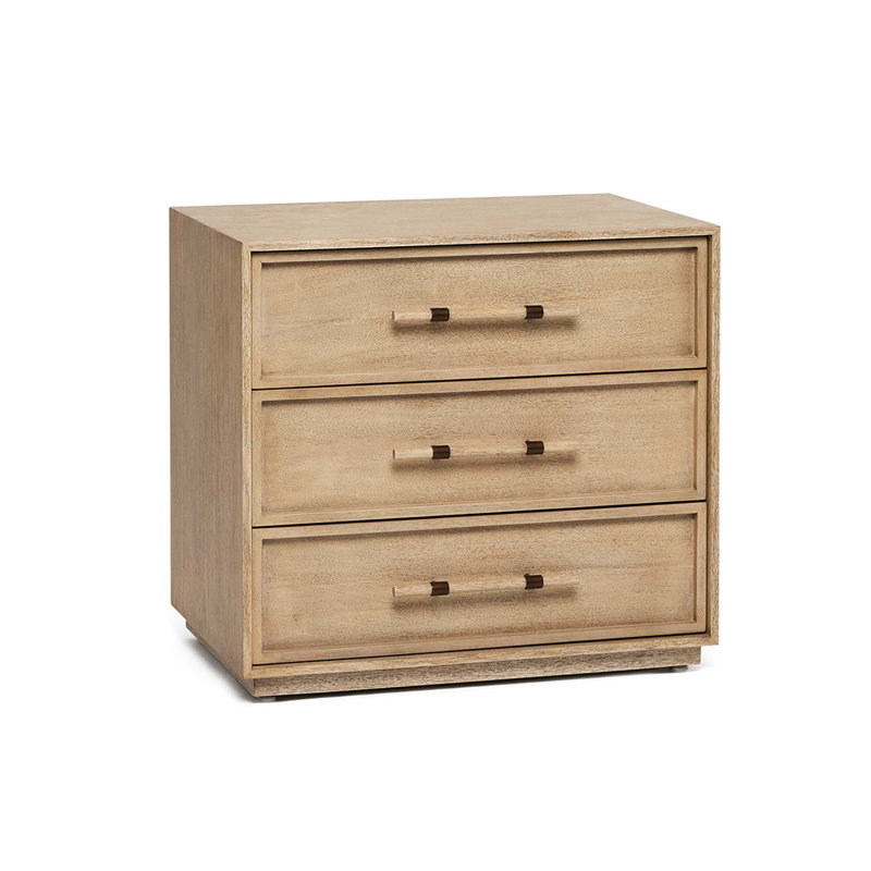 Clement 3 - Drawer Solid Wood Nightstand