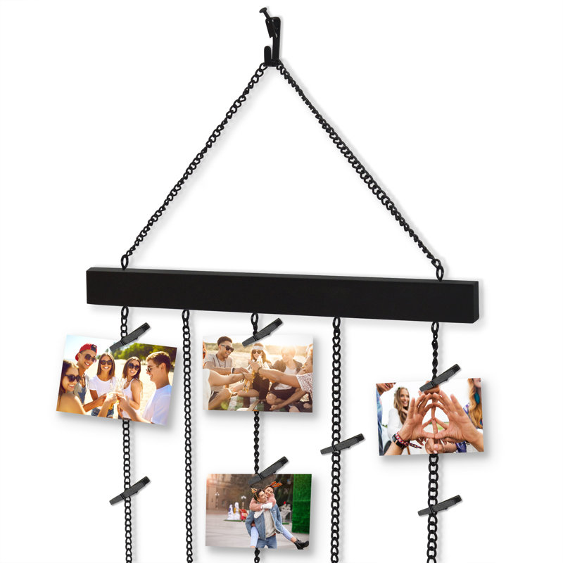 Hanging Photo Display With Clips - Wall Decor For Bedroom Or Dorm
