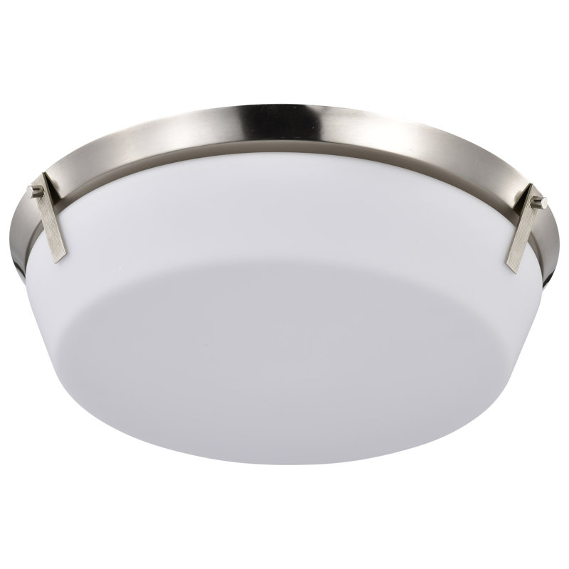 Maresa Glass Flush Mount, Brushed Nickel