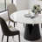 47" Vera Modern Round Dining Table, Sintered Stone Tabletop With Carbon Steel Pedestal Base for Kitchen-90661995-101203444-90903884