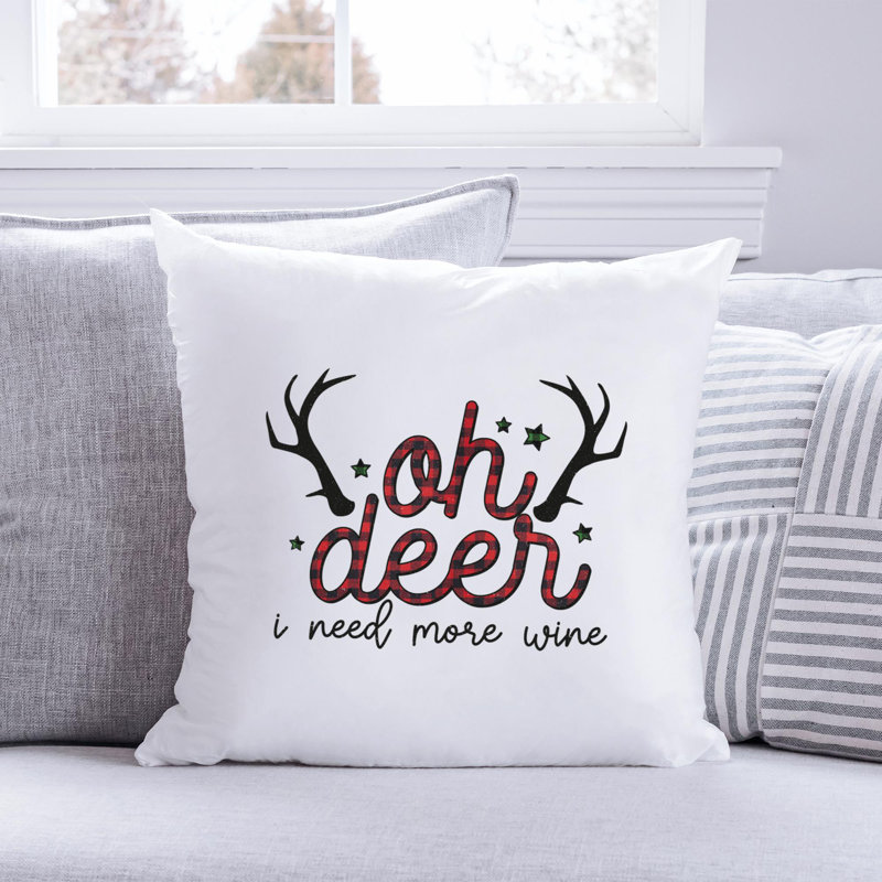 Christmas4 Polyester/Polyester Blend Reversible Throw Pillow, 20" x 20"