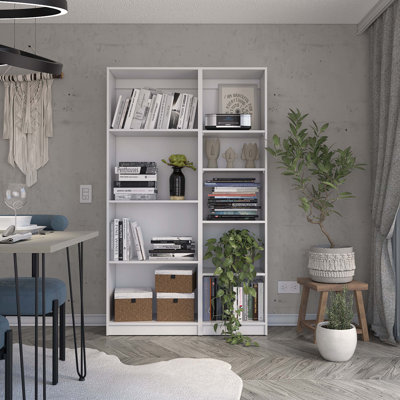 Benzoni Slim 2 Piece Living Room Set with 2 Bookcases