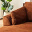Chaise longue simple en velours côtelé orange, siège confortable avec coussin à ressorts, sans assemblage pour appartement-1858260167