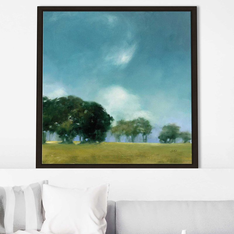 Cloud Dance II - Peinture, Cadre flottant espresso, H 31,5 po x l 31,5 po x P 2 po