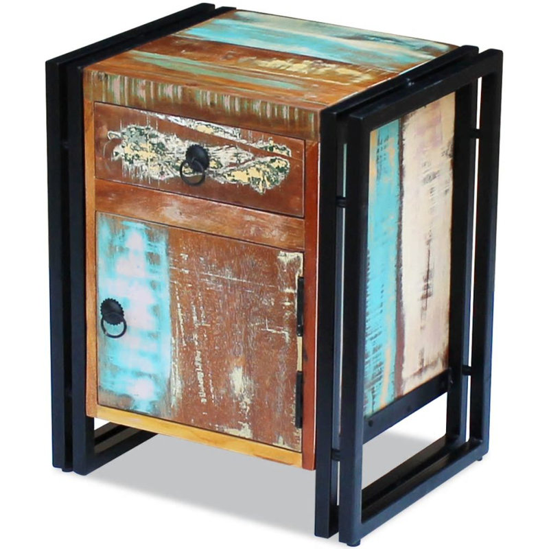 Armoire de chevet en bois récupéré massif