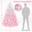 Pink Gradient Flocked Artificial Christmas Tree with Foldable Stand-101270781-105939746