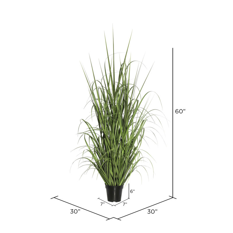 Artificial Green Potted Ryegrass, 60" H x 30" W x 30" D