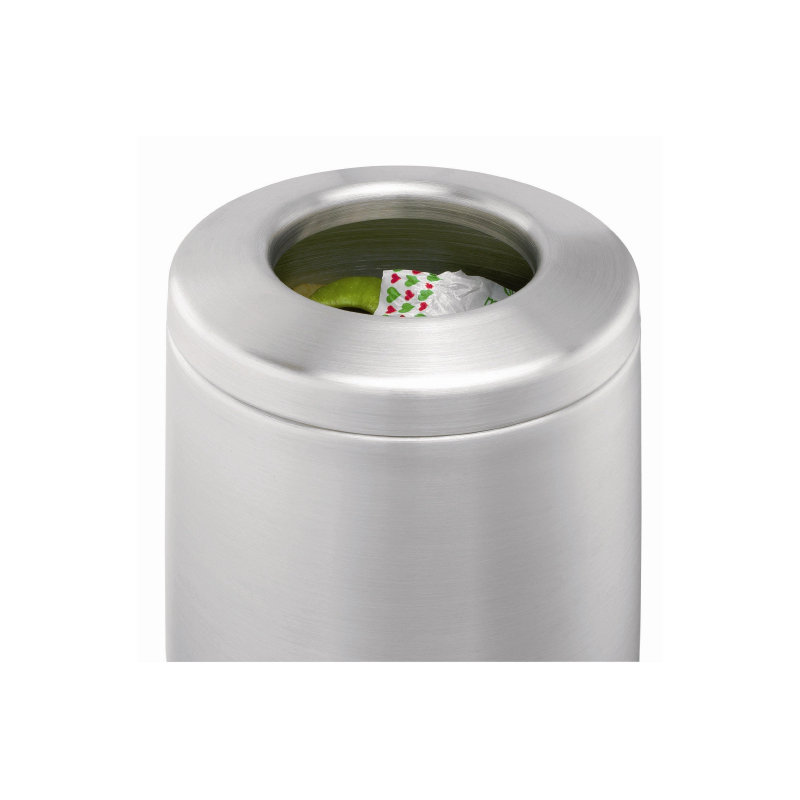 Matt Steel Table Bin with Metal Ring