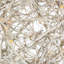 Set Of 3 White Modern Organic Vine Balls, Battery Operated Led